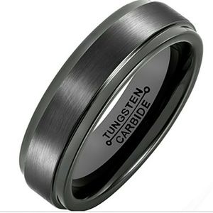 A23 NEW Black Tungsten Carbine Ring